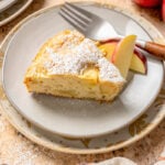 Landscape photo of apple cake.